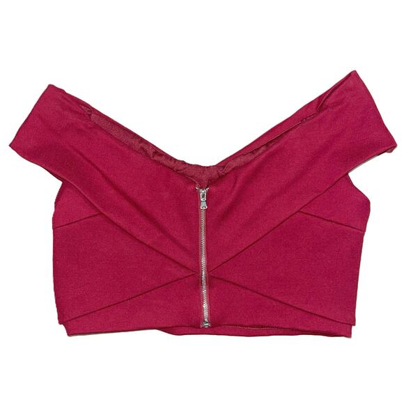 Harper Lemon Womens Prom Formal Two Piece Mini Dress Size M Cranberry - Picture 3 of 13